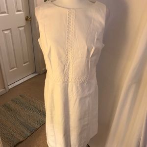 Chaps White Sleeveless Dress size 16